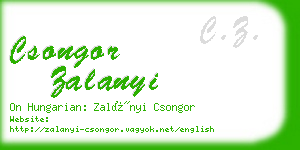 csongor zalanyi business card